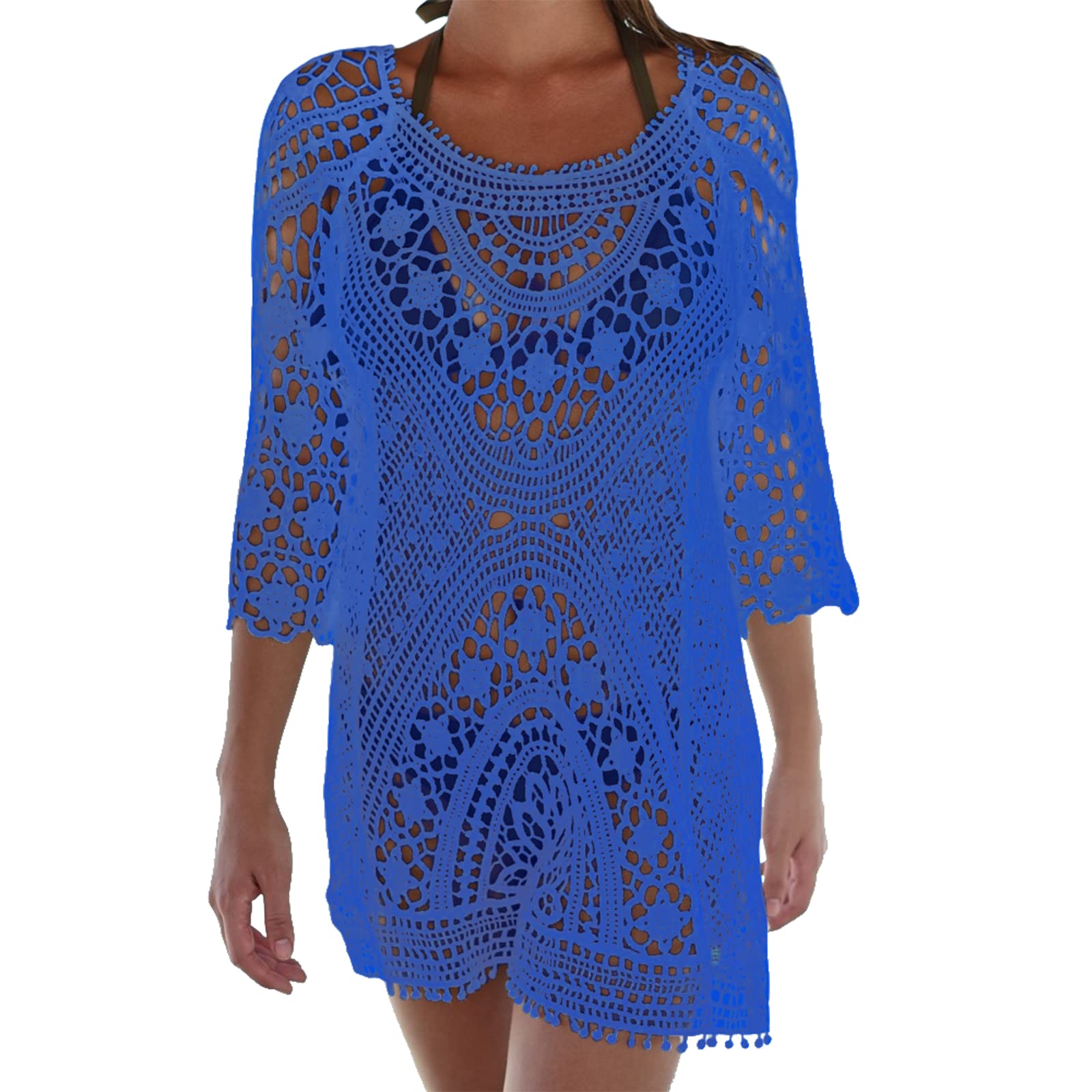 EDOTON Costumi Interi da Bagno per Donna, Costume da Bagno Bikini in Crochet con Pizzo Aperto