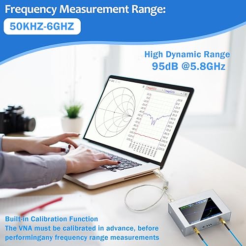 Miniatura 12 de AURSINC Analizador de red vectorial NanoVNA V2 Plus5 (V2 PLUS4 Pro) actualizado Analizador de antena de 50kHz-4GHz con analizador de antena