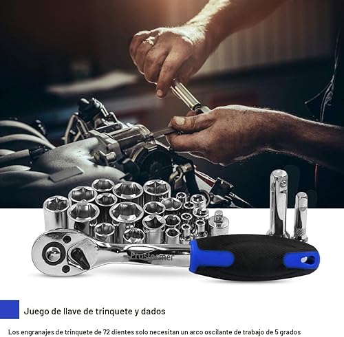 Vista 7 de Prostormer Kit de herramientas de 259 piezas, juego de herramientas manuales para el hogar general con caja de herramientas de almacenamiento