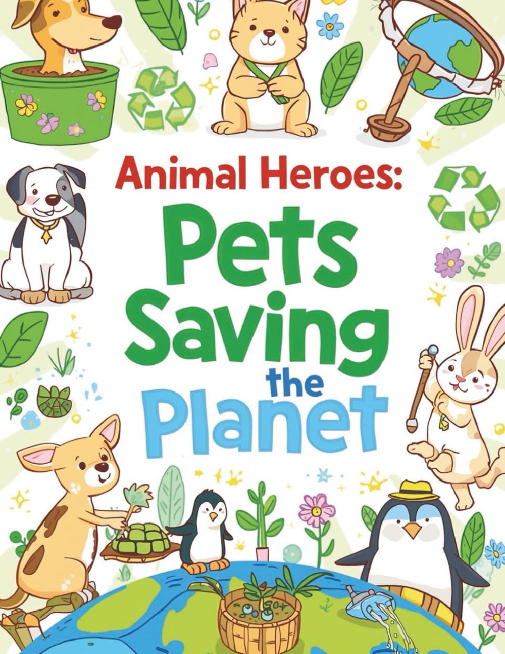 Animal Heroes: Pets Saving the Planet: 48 Eco-Friendly Coloring Pages of Pets Protecting Nature