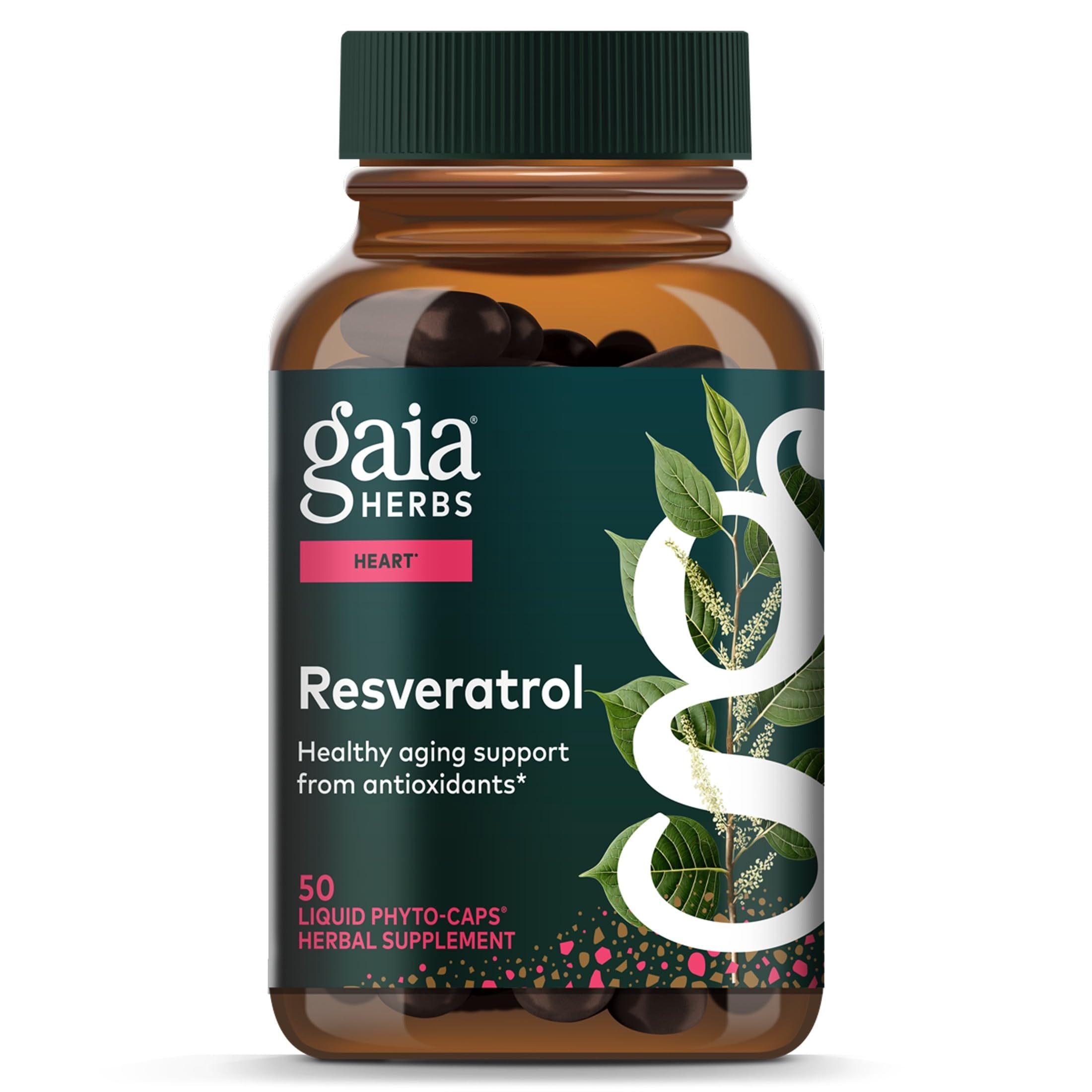 Gaia Herbs Resveratrol, 50 Vegan Capsules, 25 Servings