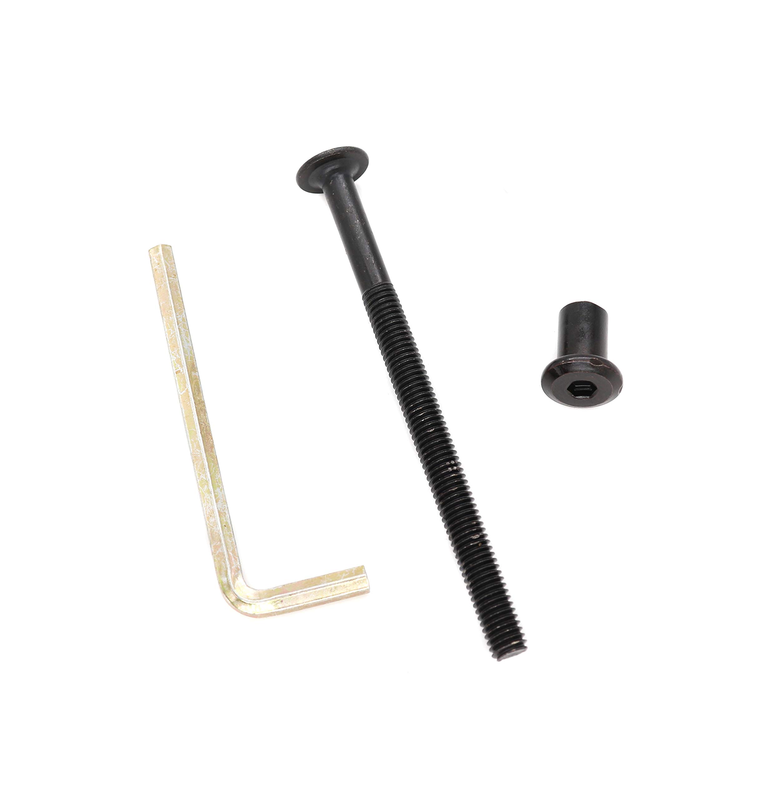 binifiMux 10-Pack M6 x 75mm Black Socket Cap Screws Barrel Nuts Kit for Crib Furniture Bed