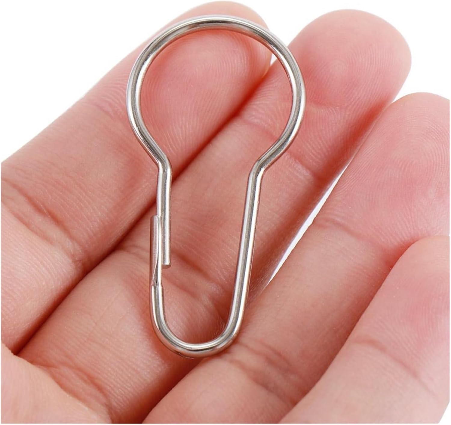 50pcs Stainless Steel Gourd Curtain Rings - Rustproof Shower Curtain Hooks for Kitchen, Bathroom & Bedroom