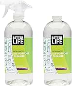 Better Life All Purpose Cleaner - Multipurpose Home and Kitchen Cleaning Spray for Glass, Countertops, Appliances, Upholstery & More - Multi-surface Spray Cleaner - 32oz (Pack of 2) Clary Sage/Citrus