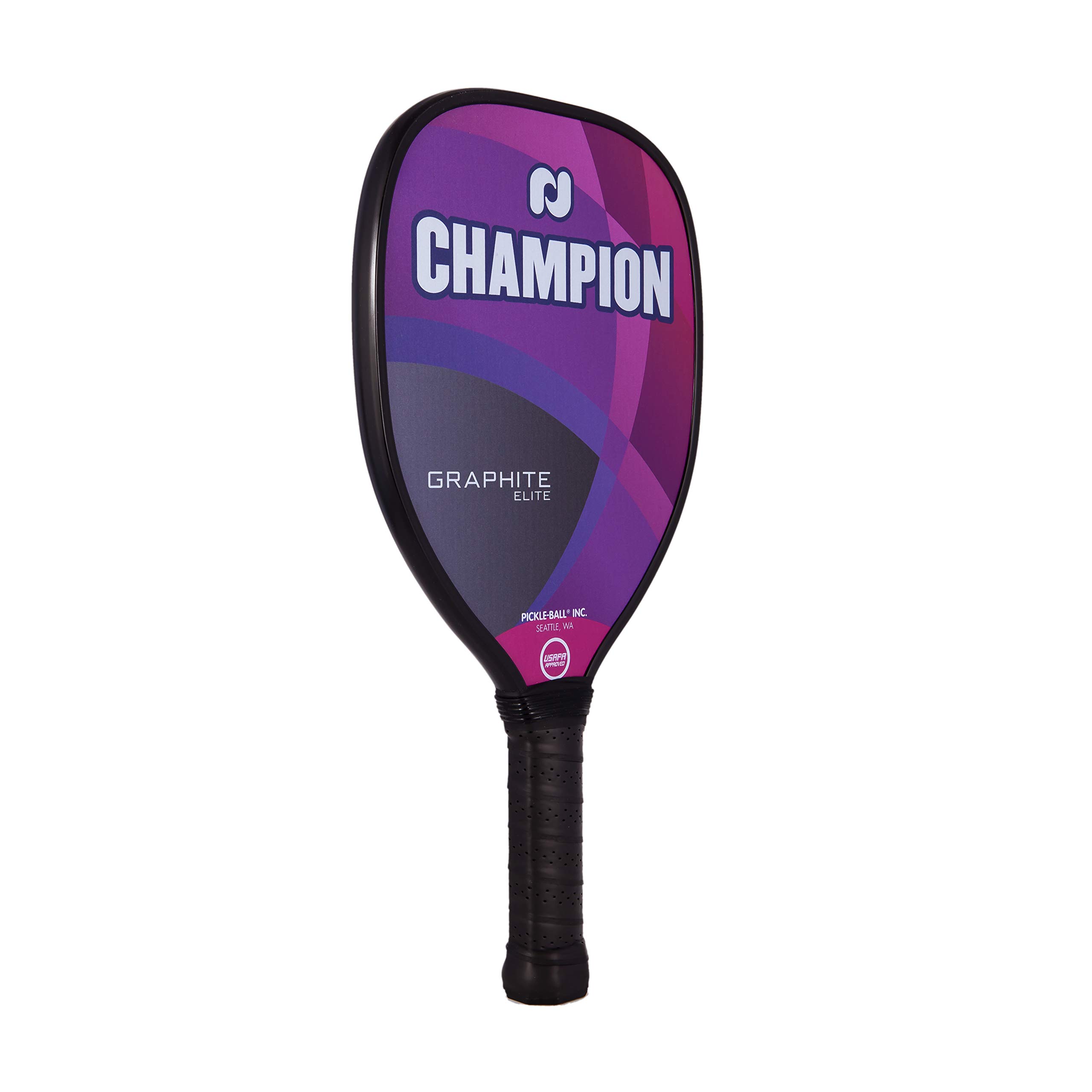 Pickleball, Inc. Champion - Racchette da pickleball in grafite X, XL, forme Elite, forte e potente nucleo a nido d'ape, superficie in grafite resistente per il controllo, Purple - Elite