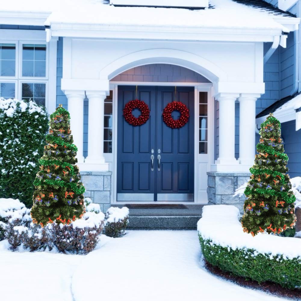 33 Feet Light Green Tinsel Garland for Christmas Tree Decorations Wedding Birthday Party Supplies