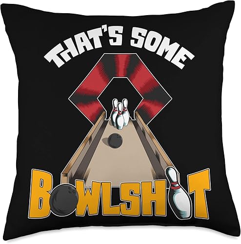 Bowling Club Bowler Bowling Ball Skittles That's Some Bowlshirt Game - Almohada de bolos para niños, 18 x 18 pulgadas, multicolor