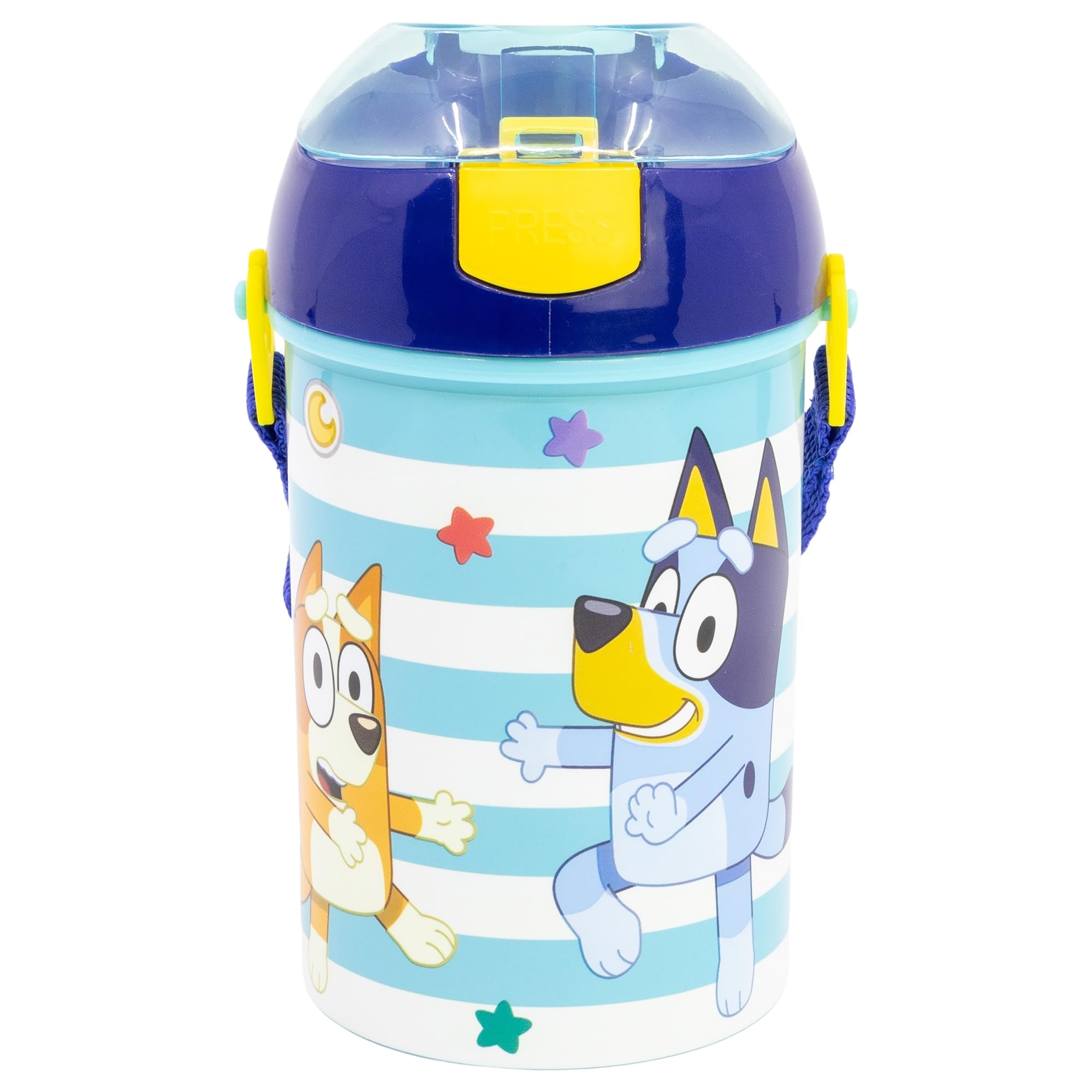 Bluey Pop Up Canteen 450ml Kids School Drinks Bottle Made of Durable Reusable BPA Free Plastic