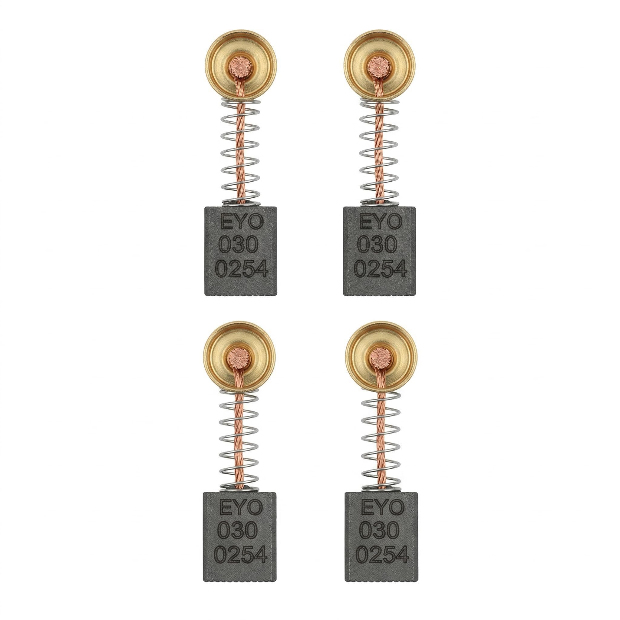 Carbon Brushes for Evolution Rage 3S, 4 Pack Replacement Carbon Brushes for Sliding Mitre Saw, Compatible with Evolution Rage 3-S and Fury 3-S, 15mm x 11mm x 6mm Carbon Brush Set for Power Tools