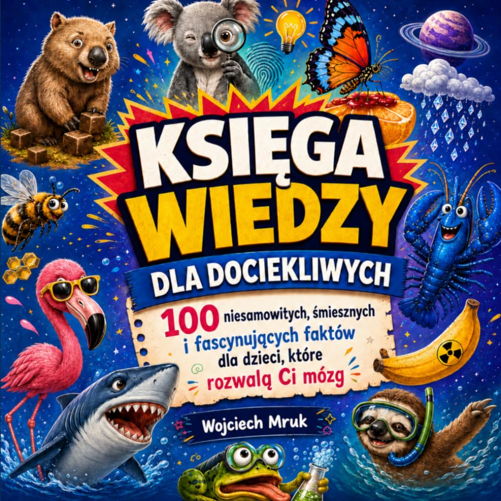 Księga wiedzy dla dociekliwych: 100 niesamowitych, śmiesznych i fascynujących faktów dla dzieci, które rozwalą Ci mózg