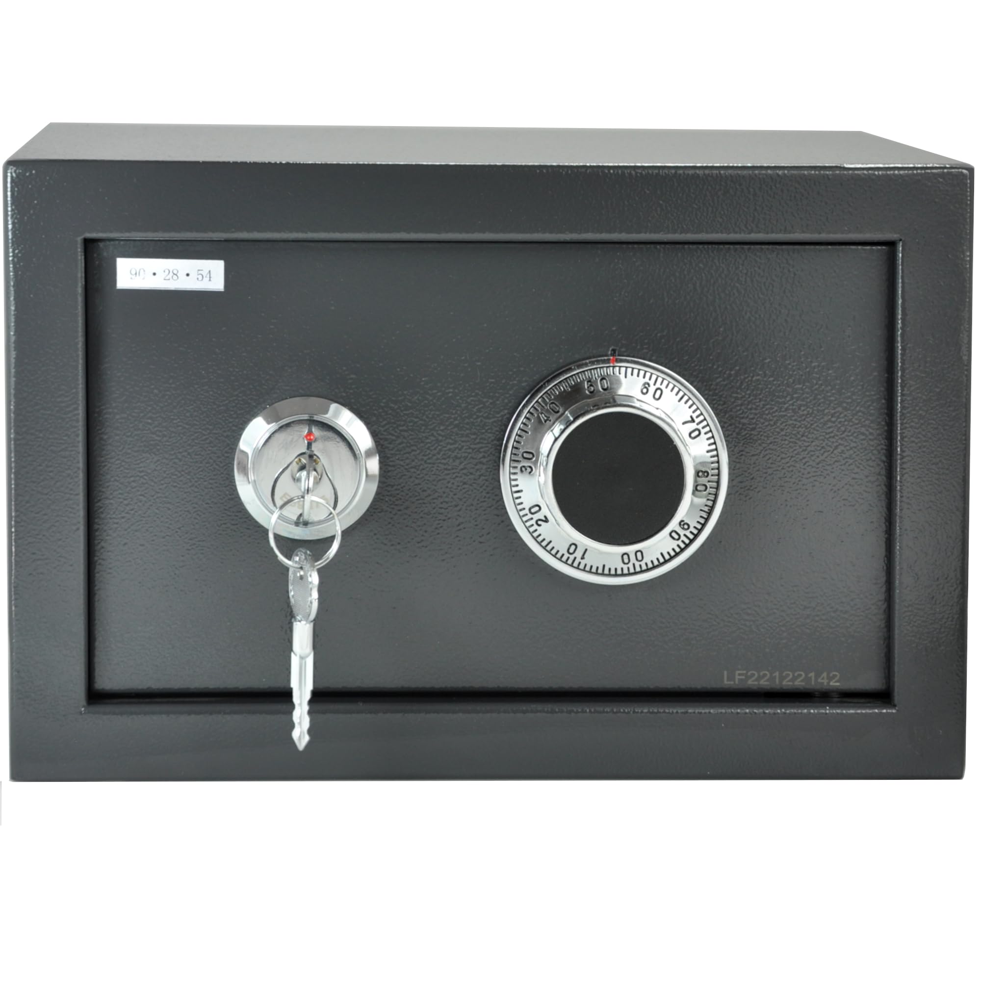 Tresor Coffre-fort à combinaison mécanique + serrure à double panneton Coffre-fort mural Gris 30 x 20 x 20 cm 8 kg
