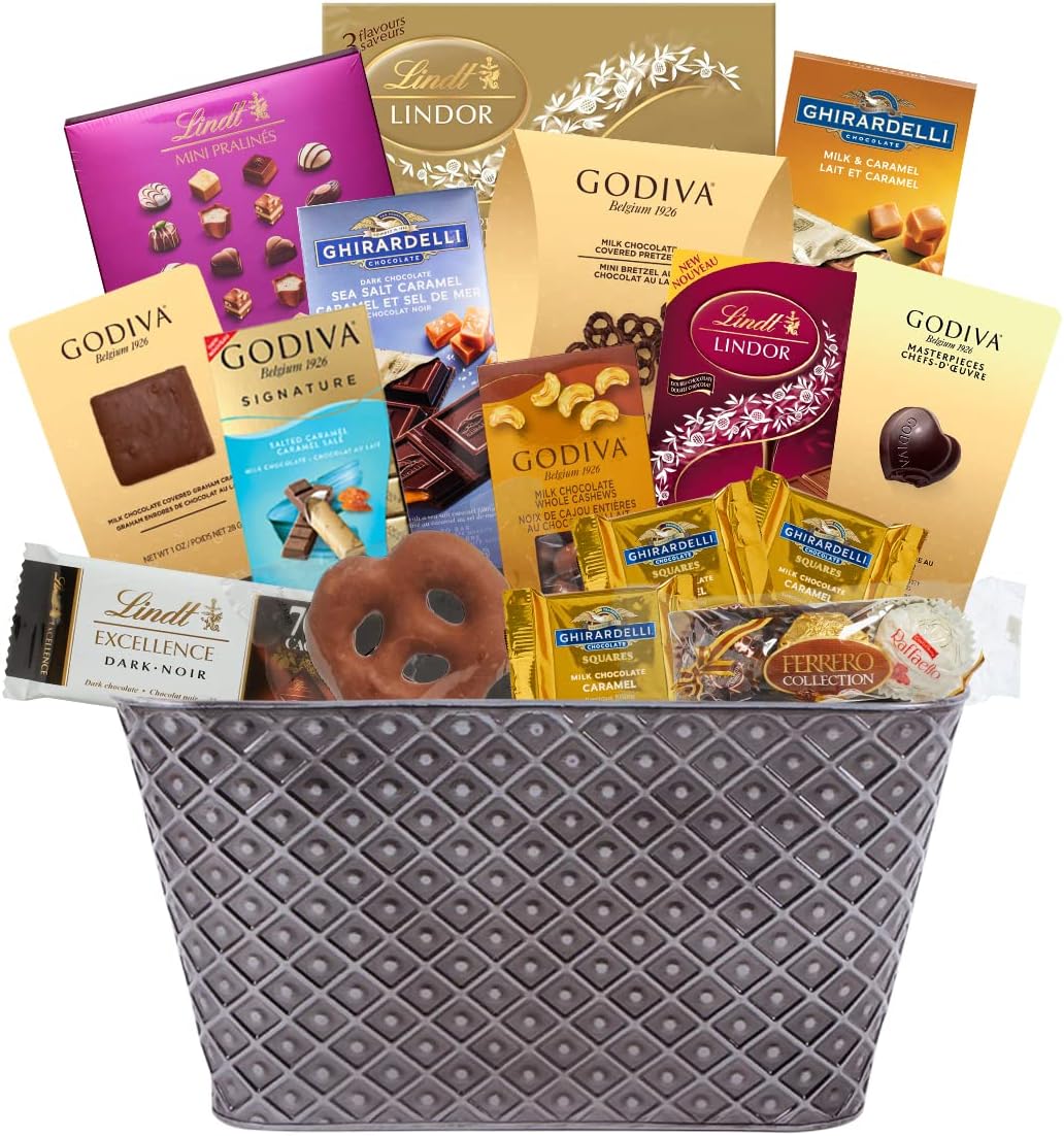 Large Chocolate Gift Basket Filled with Wonderful Gourmet Sweets