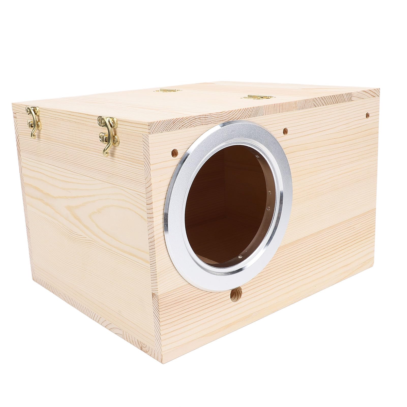 Caja de Cría de Pájaros, Casa Nido Hecha a Mano de Madera Maciza para Pájaros Pequeños para Uso en Exteriores