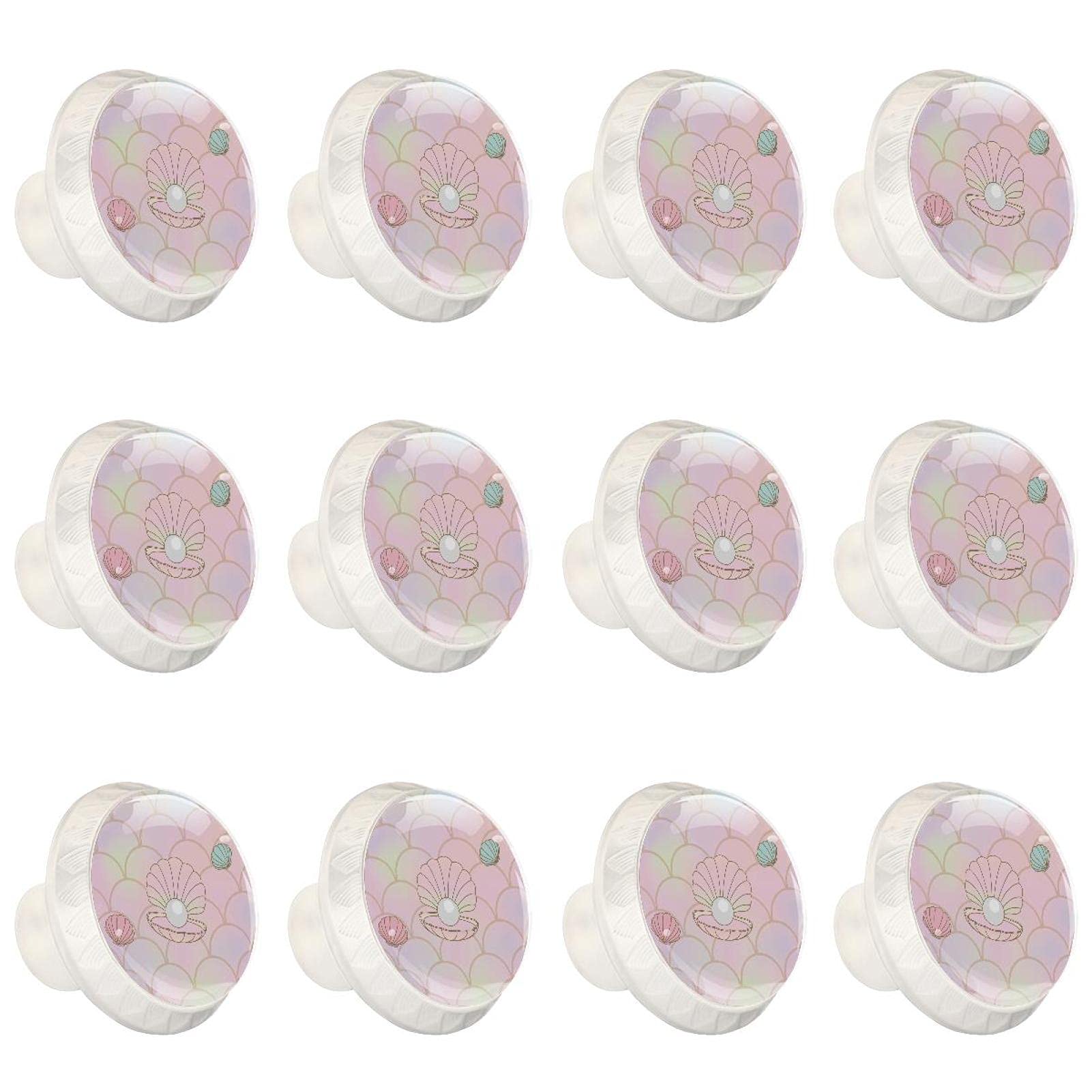 Boutons de meuble sirène rose pour une chambre d'enfant féerique x12