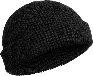 SATINIOR Fisherman Beanie Hat - Roll-Up Edge Trawler Skullcap Watch Cap for Men Women Warm Stylish Winter