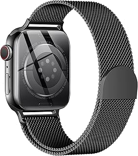 ZPIAR Stainless Steel Milanese Loop for Apple Watch Band 49mm 45mm 44mm 42mm 41mm 40mm 38mm, Magnetic Clasp Replacement iWatch Band for Series 9, Ultra 2, SE, 8 7 6 5 4 3 2 1, Women & Men Watch Strap