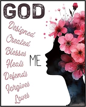 Posterizer 1 pcs - God loves me- spiritual wall decor - Afro-American Art Collection - Religious Posters - Gifts for Christians - Decor for Home & Office - 08x10 UNFRAMED Wall Art