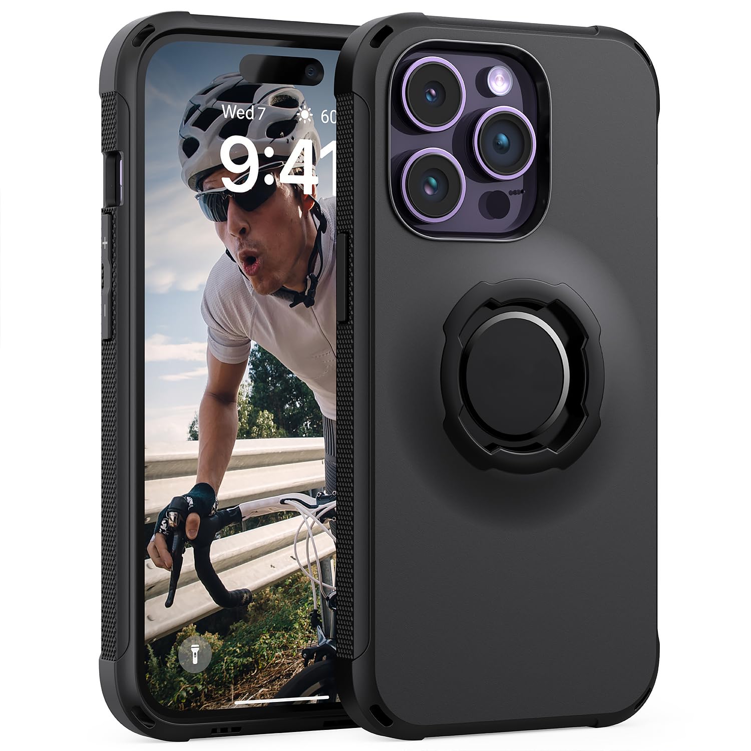 xsdtech Lock Protective Case for iPhone 14 Pro Black