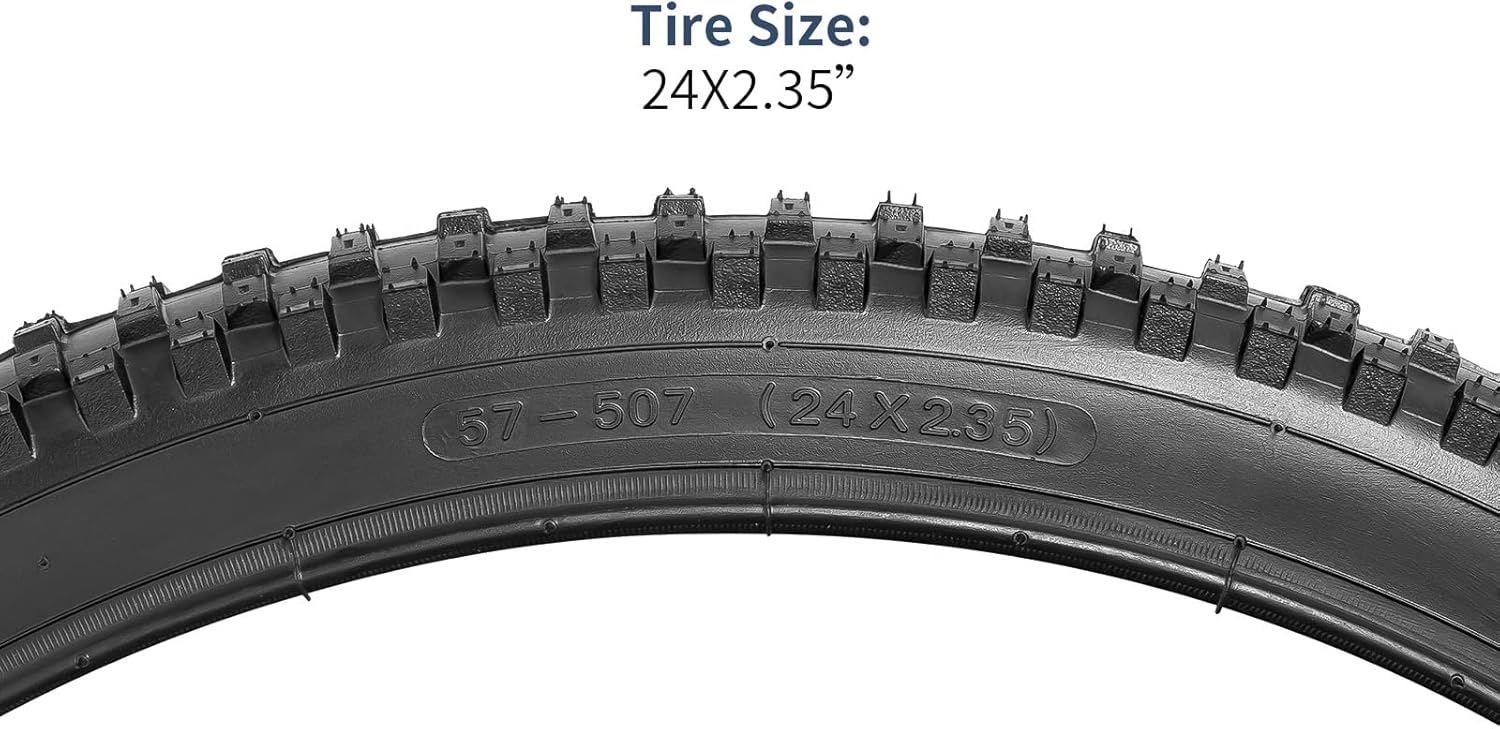 YUNSCM 2-PCS 24" Mountain Bike Tires 24x2.35/57-507 Compatible with Mountain Bike 24 x 2.35 24 * 2.35 Off-Road Bicycle Tires (Y-699)