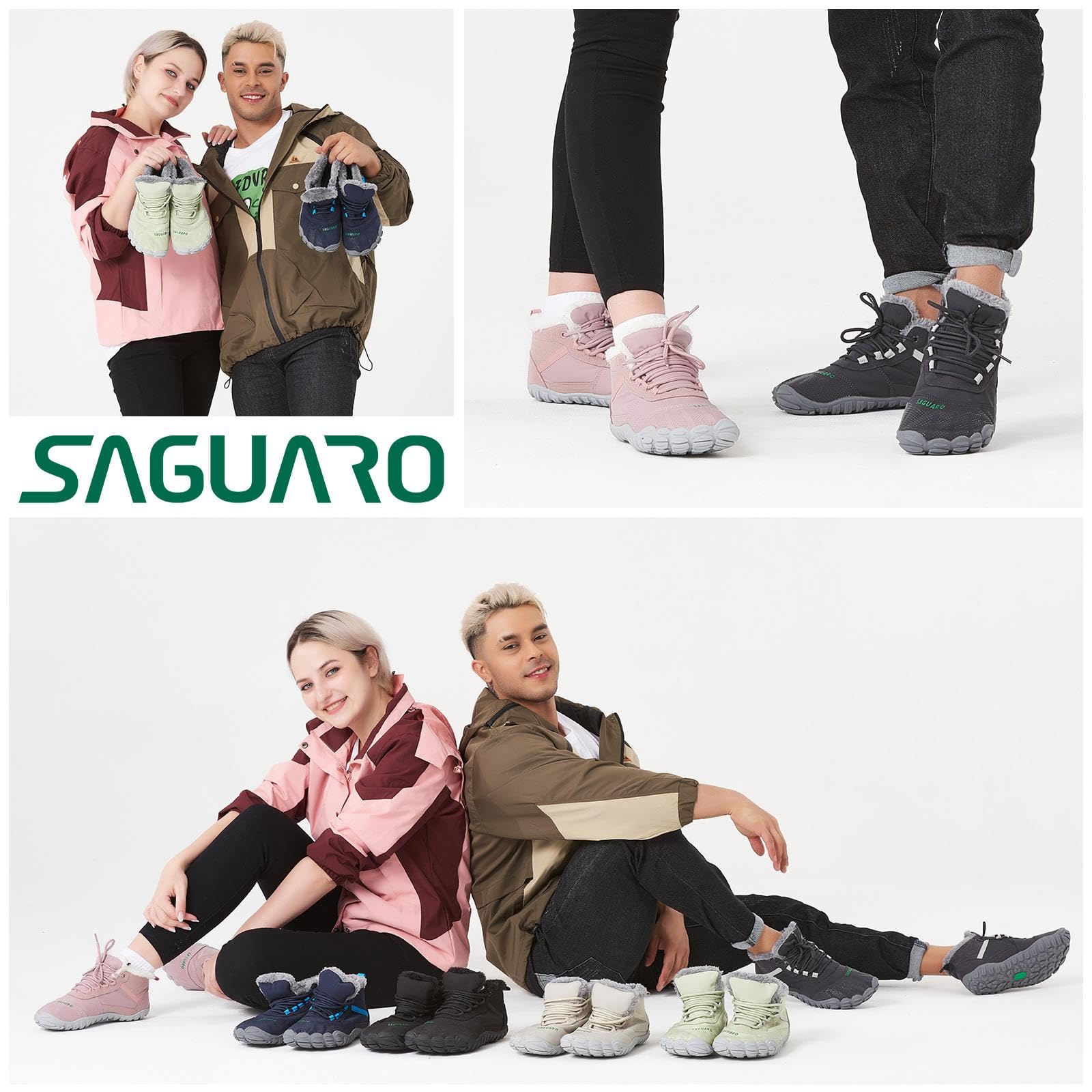 SAGUARO Barefoot Botines Hombre Mujer Botas de Nieve Antideslizante 36-48 EU