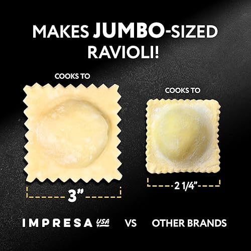 Miniatura 2 de 2 unidades Prensa para hacer ravioles jumbo  Juego de moldes para ravioles de 2.5 pulgadas para 12 ravioles  Prensa y cortador de ravioles  Cortador