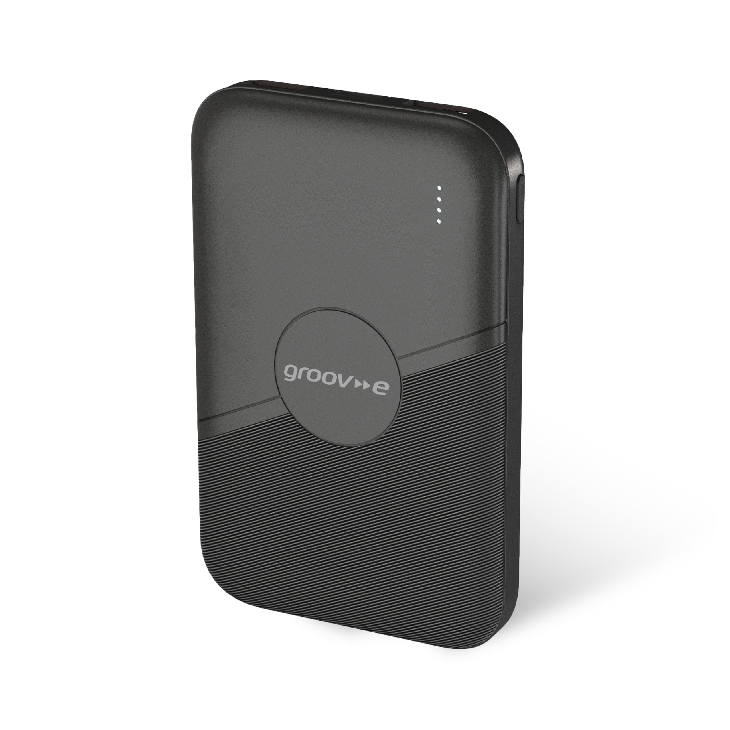 groov e Power Bank 5000 - Portable Phone Charger Power Bank for Smartphone, Android, & iPhone - 5000mAh Power Bank Fast Charging - USB-A & USB-C Output, USB-C Input - Pre-Charged