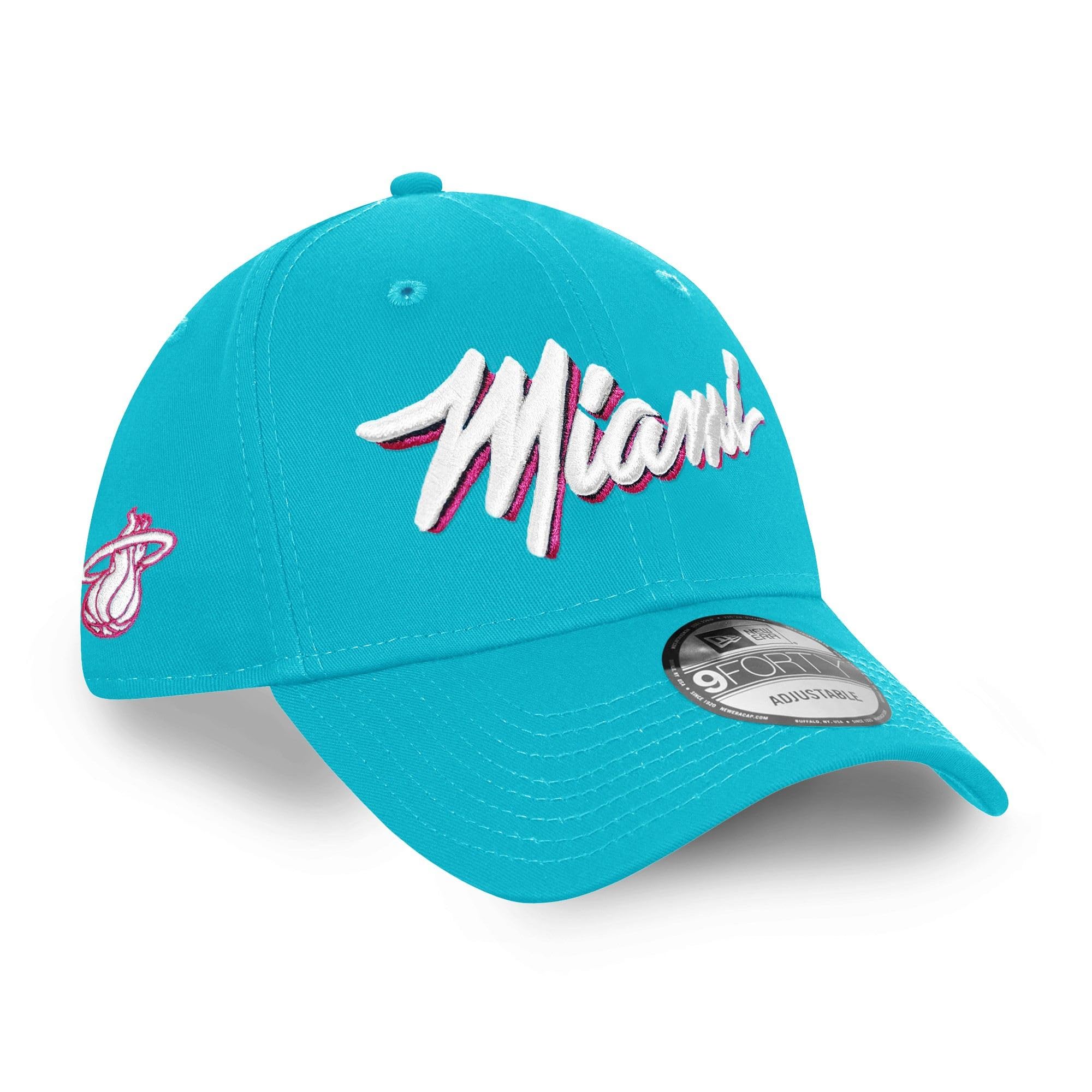 New Era Miami Heat 9forty Adjustable Snapback Cap NBA Essential Blue/White - One-Size — image 1