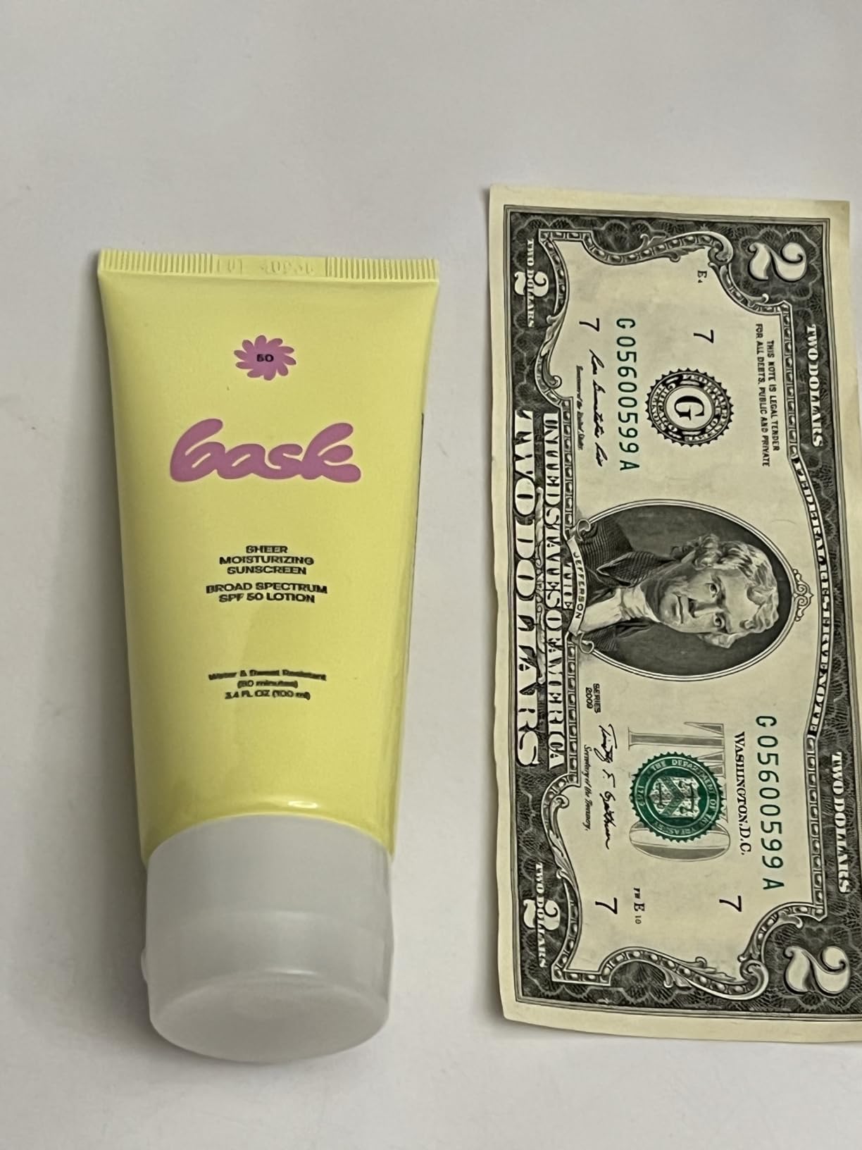 Bask SPF 50 Sheer Moisturizing Sunscreen Lotion - Broad Spectrum UVA/UVB Protection, Dermatologist Recommended, Hydrating, Lightweight & Non-Greasy, No White Cast, Travel Size, 3.4 fl oz