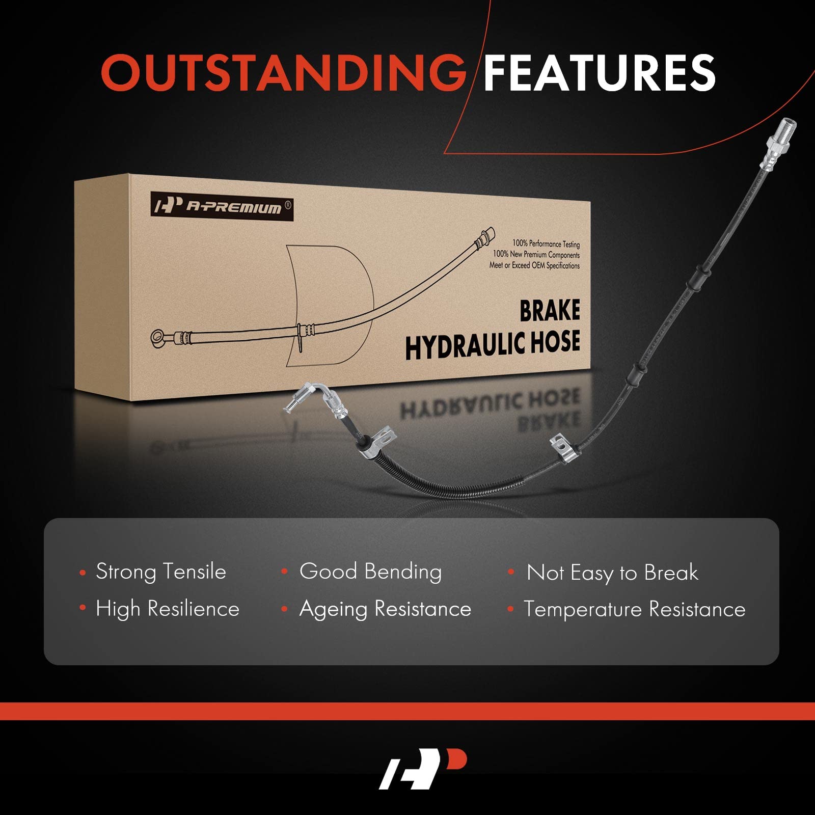 Amazon.com: A-Premium Front Brake Hydraulic Hose Compatible with  