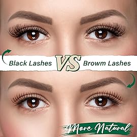 KEYYOU Brown Lash Clusters 144pcs Eyelash Clusters 8-18MIX D Curl Cluster Lashes Soft Fluffy Wispy Lash Clusters Natural Look Brown DIY Lash Extension At Home(Brown03-D-8-18MIX)