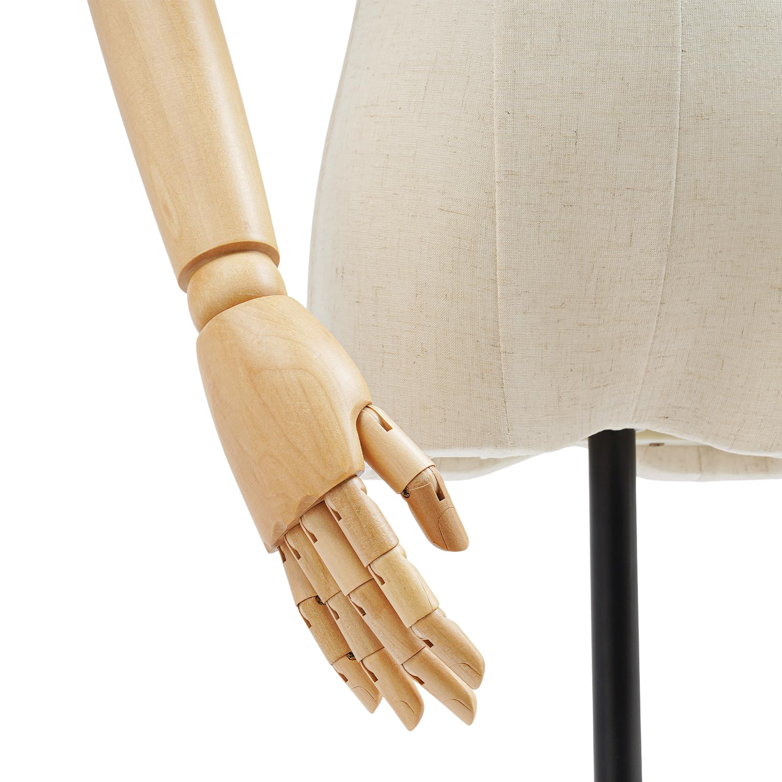Weibliche Schaufensterpuppen,Drehbare Und Bewegliche Mannequin,SchneiderbüSte Mit Verstellbarer HöHe,Kleiderpuppe BüSte Torso Mit Kopf,FüR Boutiquen,BekleidungsgeschäFte,Schaufenster (Schwarz, L)