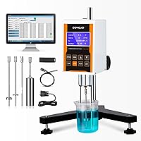 Vista 1 de Digital Rotary Viscometer with 4 Rotors and Temperature Probe, Lab Viscosity Meter with Data Output Inks, Paints, Coatings, Adhesives, Greases