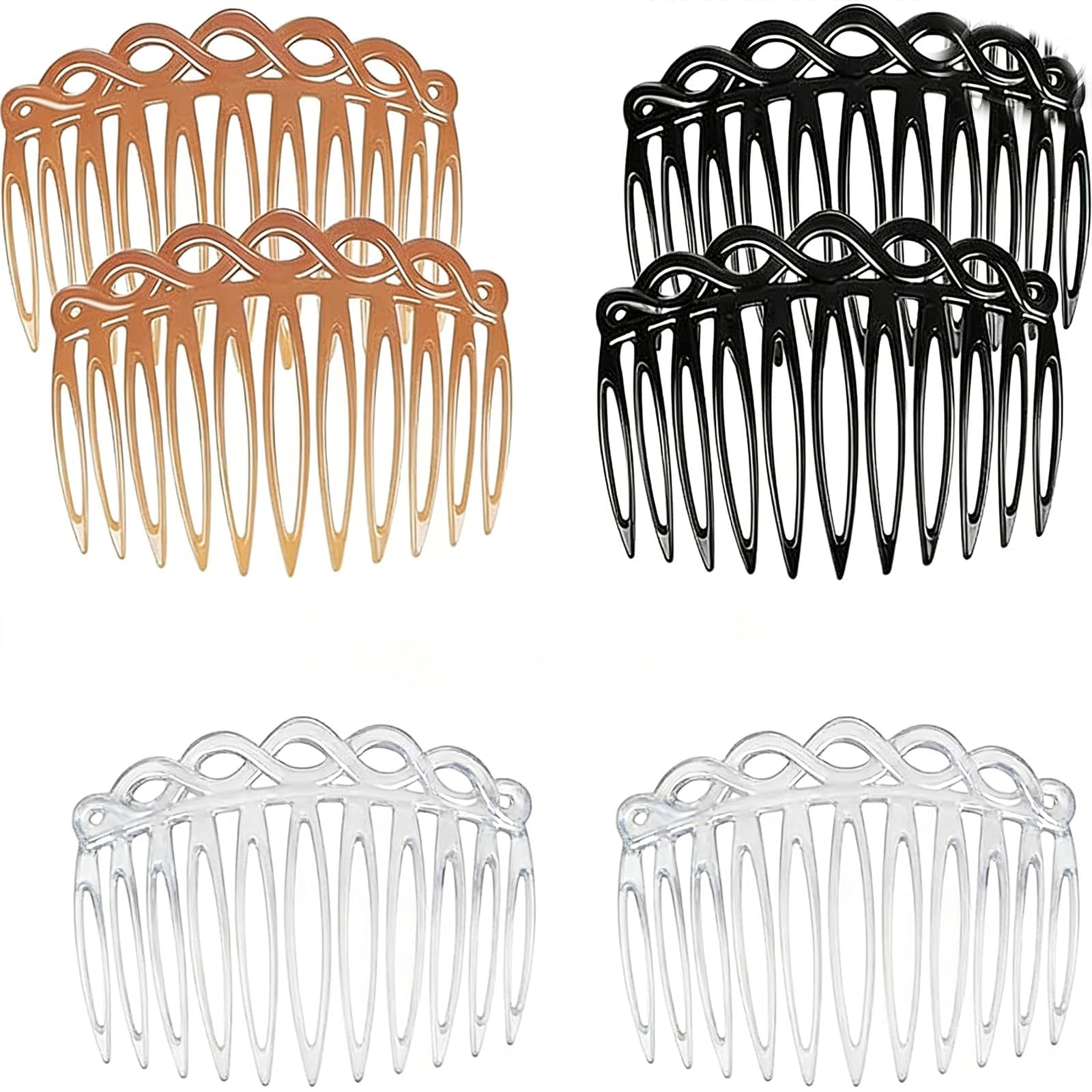 6 PCS Comb Clips for Hair for Women, French Comb Hair Styling Solution, Quick Hairstyle Creation for Daily Routines and Special Events, Six Pack in Three Colors-image-36