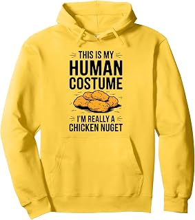 Funny Chicken Nugget Lover Human Costume Design Pullover Hoodie