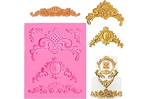 Amazing Baroque Scroll Silicone Crown Fondant Mold