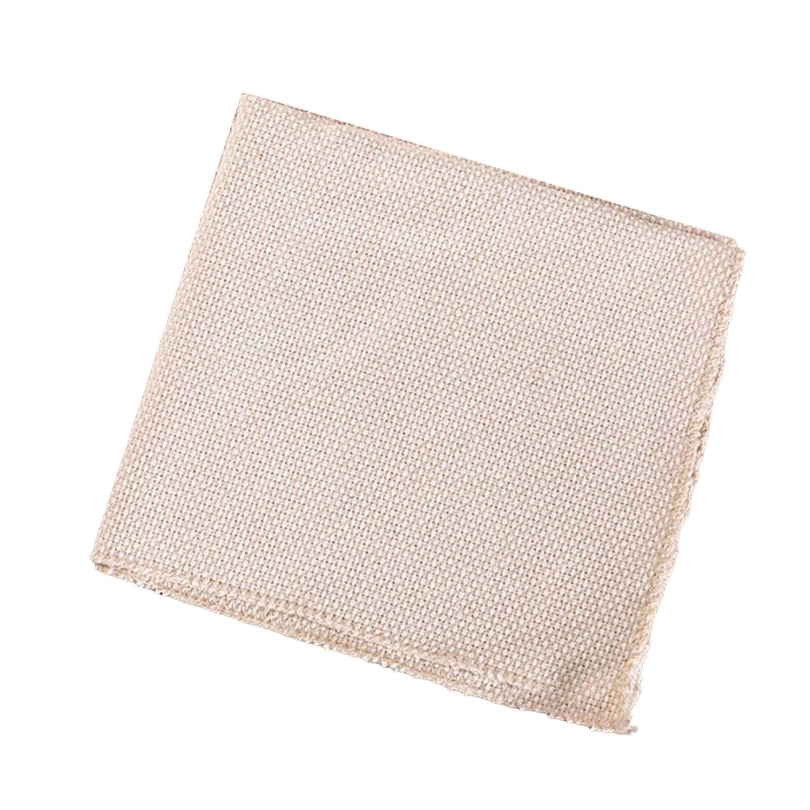 KIXZSAZ for Creative Punch Needle Fabric Soft Needlework Fabric Handmade Crafts Effortless to Cross Stitch Projects Needlework Cross Stitch Sewing Craft Punch, White, 26x26cm