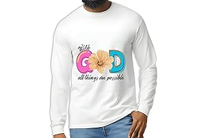 Inspirational Gift With God All Things Are Possible Religious Grey Unisex T-Shirt