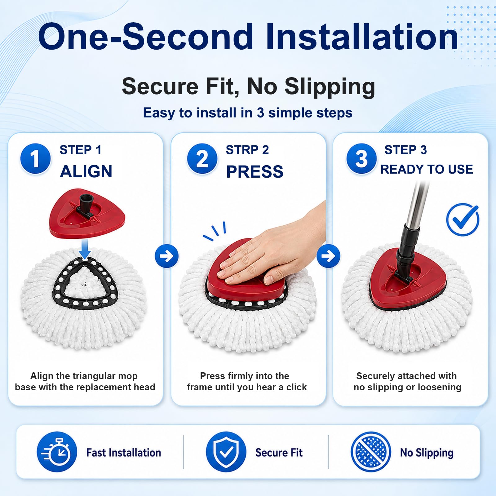 Spin Mop Heads - 12 Pack Microfiber -5