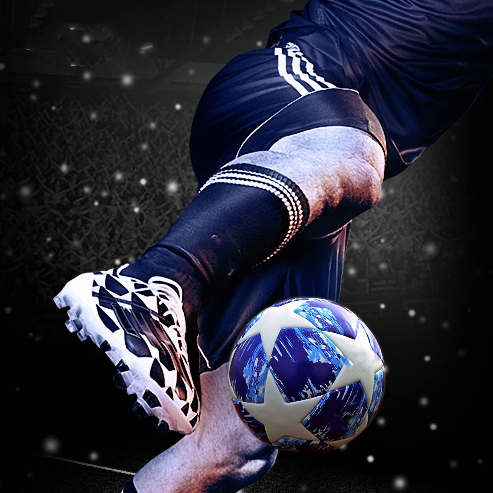 Pallone Da Calcio Luminoso Riflettente Taglia 5 – Con Pompa, Borsa E Rete – Adatto A Bambini E Adulti, Per Giocare Al Buio