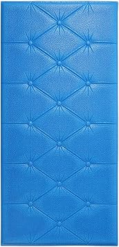 Anti Collision Wall Padding, Stick Wall Padding with Insulated Cushioning, Gym Wall Padding for Fitness Rooms or Office SpacesBlue,70 * 35 cm