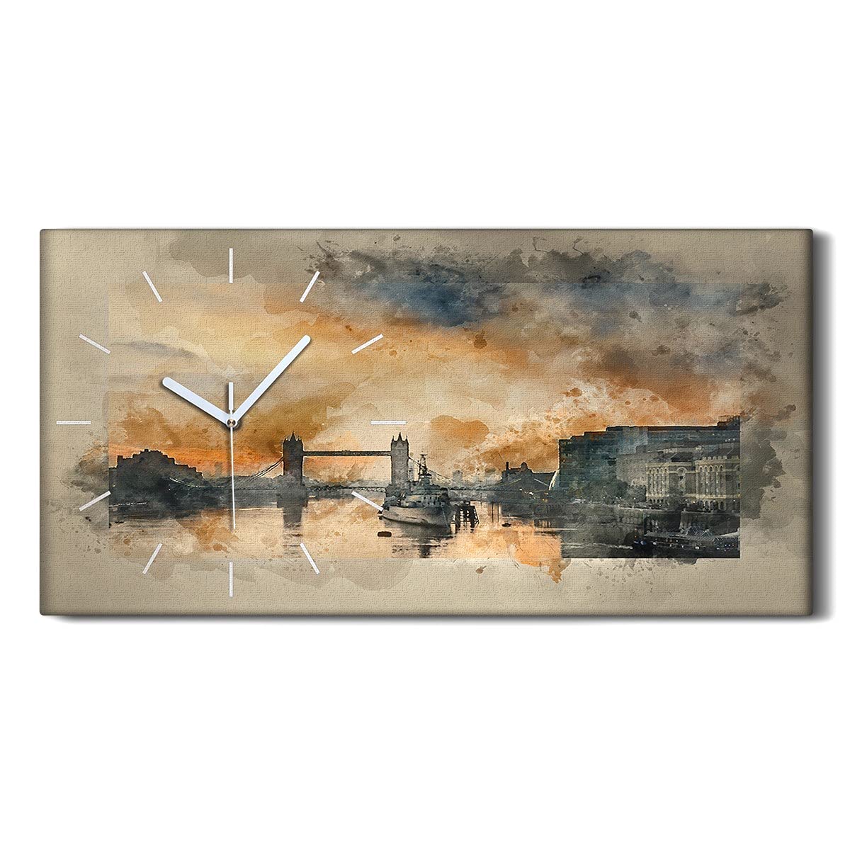 Horloge sur Toile Fine Art Décoration Murale Haut de Gamme