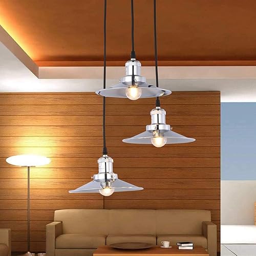 Miniatura 2 de Warehouse of Tiffany WZD003-3 Cheyenne - Lámpara de araña de níquel con 3 bombillas Edison, color negro