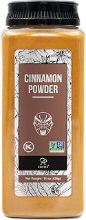 Soeos Cinnamon Powder, 15 oz (425g), Ground Cinnamon, 100% Raw, Non-GMO, Kosher Certified, Seasoning Spice for Coffee, Baking, Cooking and Beverages