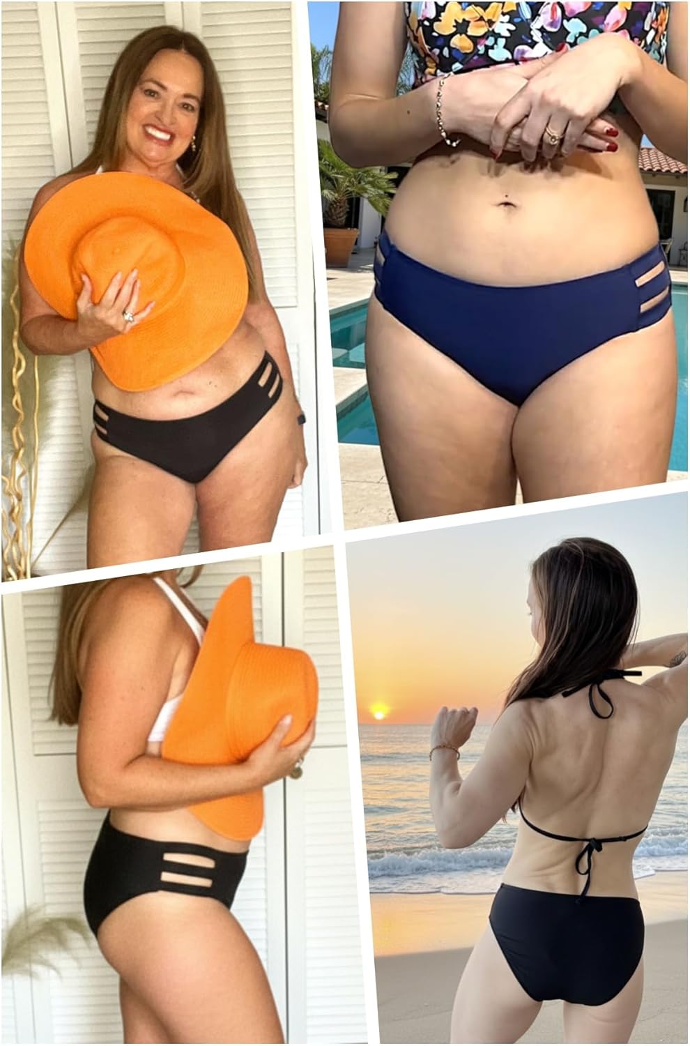 Zmart Women Standard Strappy Bikini Bottoms Full Coverage Bathing Suit Cutout Swim Low Rise Swimsuit Bottom - Image 6