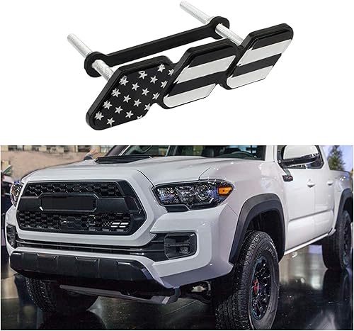 Emblema de rejilla tricolor, accesorios de decoración, etiqueta de automóvil y camión compatible con Tacoma 4Runner Tundra Sequoia Rav4 Highlander