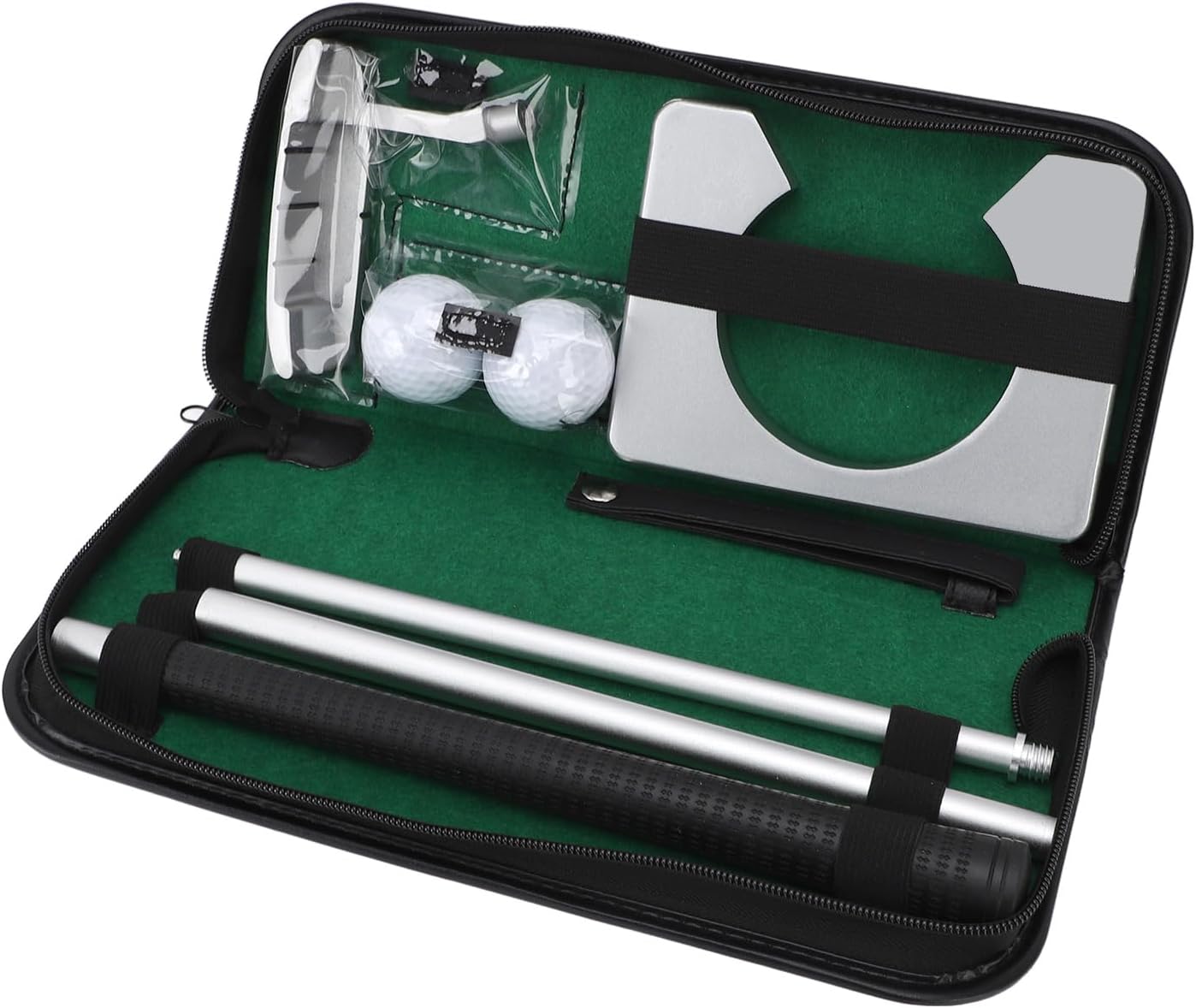 Golf Game Set, Putting Ball Game Set, High Simulation Design Spliced Cues Indoor Putter Practice Equipment Kit for Home Outdoor, Golfs Putting Training Equipment