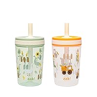 Vista 35 de Zak Designs - Juego de vasos Disney Kelso de 15 onzas (Ratón Minnie) con tapa atornillada a prueba de fugas y popote, hecho de plástico duradero
