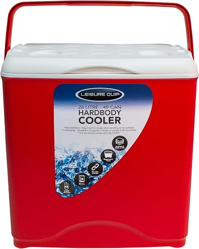 Leisure Quip Hardbody Cooler Box, 28 Liter Capacity, Red