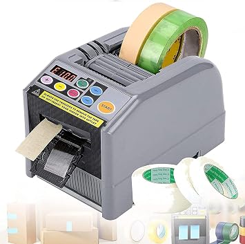 Automatic Tape Dispenser,Electric Tape Cutting Machine with 999mm Maximum Cutting Length Tape Adhesive Cutter,auto/Manual Mode, for Many Kinds Tape Cutting,PlasticWheel-220V