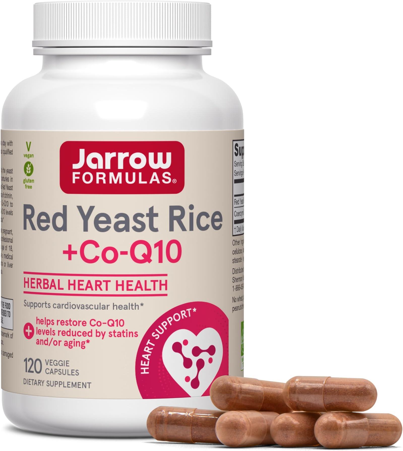 Complementary Red Yeast Rice (600 mg)+ Co-Q10 Formula (50 mg), 120 Count